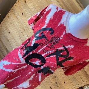 Creepy Horror Girl Mom Annabel tie dye bleach short sleeve unisex tee size S